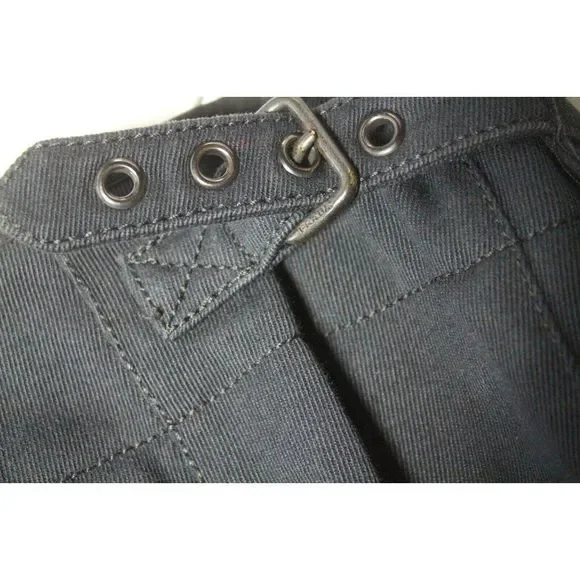 Vintage y2k Prada Milano Button Detailed Flare Trousers Pants Black 24x26 AY309